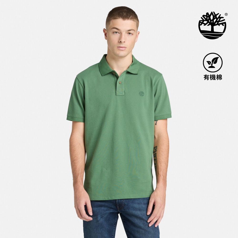 Timberland官方旗艦 精選休閒短袖Polo衫 男款(多款任選) (L.男款綠色)