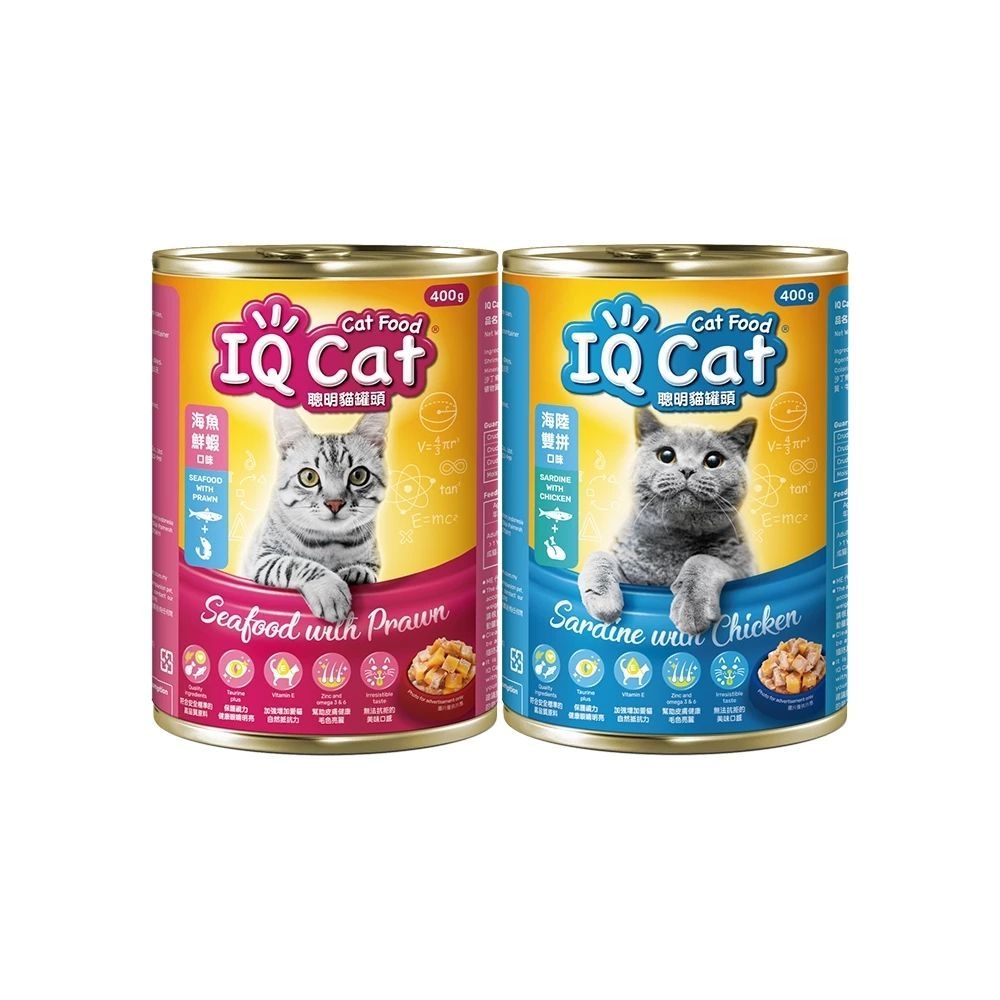 IQ CAT 聰明貓罐頭 400G x24罐(成箱出貨)