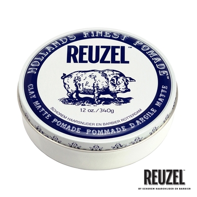 REUZEL 白豬強力黏土級水性髮泥 340g (Clay Matte Pomade)(買1送1)