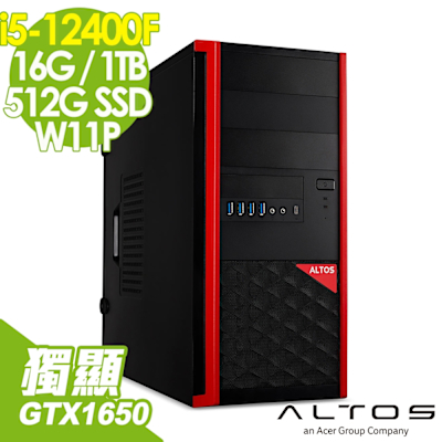 Acer 宏碁 Altos P150F8 商用工作站 (i5-12400F/16G/1TB+512G SSD/GTX1650-4G/700W/W11P)