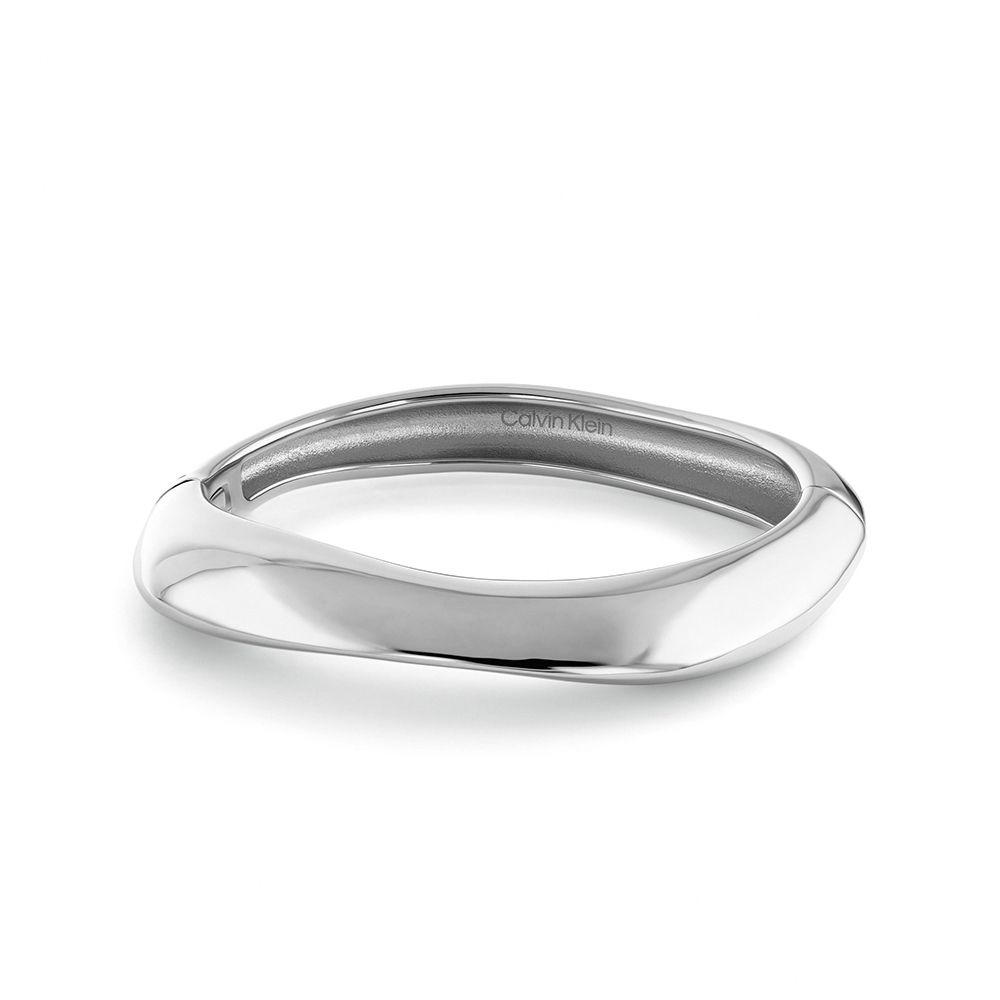 Calvin Klein CK Sculpted 柔和雕塑曲線手鐲 手環 開學換新季 送禮推薦-銀 35000817