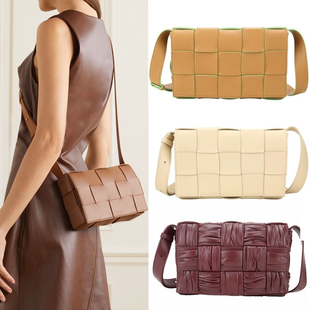 BOTTEGA VENETA 寶緹嘉 BV Cassette 暢貨出清 男女通用 編織翻蓋斜背包-多款可選