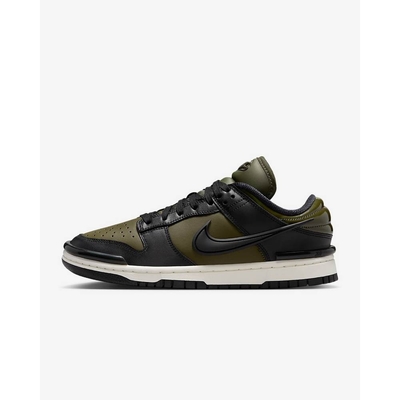 NIKE 耐吉 女休閒鞋-綠黑色 W DUNK LOW TWIST-DZ2794300