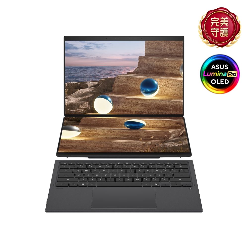 ASUS UX8407AA 14吋3K雙螢幕筆電 (Ultra X7 358H/16GB/512GB SSD/EVO/莫赫灰/Zenbook Duo)