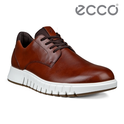 ECCO GRUUV STUDIO M 樂步都會皮革休閒正裝鞋 男鞋 棕色/摩卡棕