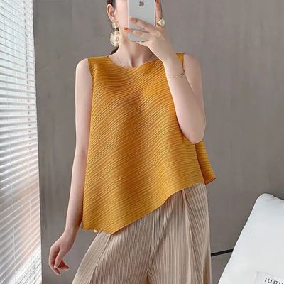 [KEITH-WILL]現貨韓國三宅風知性玩美棉麻涼爽褶衣