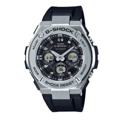 CASIO 卡西歐 G-STEEL太陽能分層防護-銀黑(GST-S310-1A)