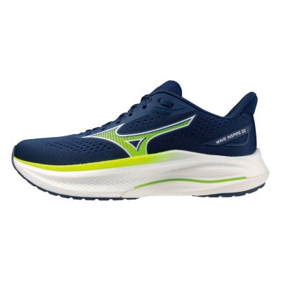 Mizuno 美津濃 Wave Inspire 22 SW [J1GC264501] 男 慢跑鞋 超寬楦 支撐跑鞋 深藍