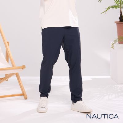 Nautica 官方旗艦 男裝 涼感防曬休閒長褲-深藍色