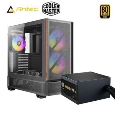 【新春強檔】Antec 安鈦克 P30 ARGB 玻璃透測機殼+酷碼 MWE Gold V3 750W 金牌