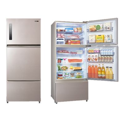 SAMPO聲寶 台灣製580L變頻三門冰箱 炫麥金 SR-C58DV(Y7)  含基本安裝+舊機回收