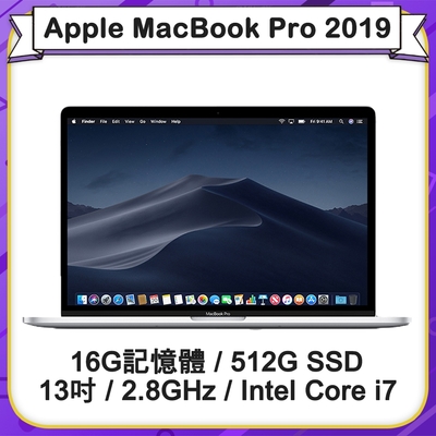【福利品】Apple MacBook Pro 2019 13吋 2.8GHz四核i7處理器 16G記憶體 512G SSD (A1989)