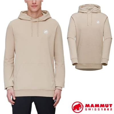 【MAMMUT 長毛象】男 Original 輕量有機棉透氣保暖連帽長袖T恤.上衣 1014-05320-7517 薩凡納褐
