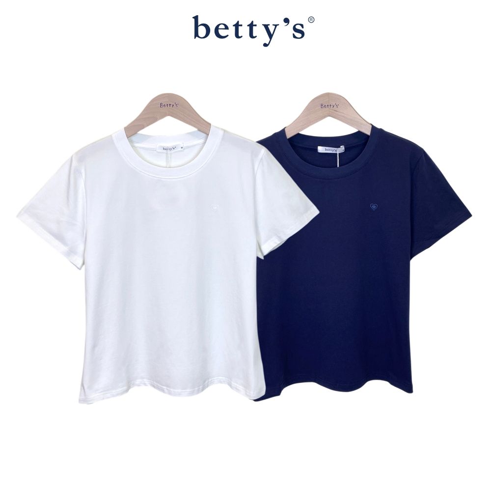 betty’s貝蒂思　愛心可愛熊圖案T-shirt(共二色) (藍色)