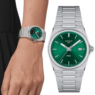 TISSOT 天梭錶官方授權 PRX 40 205 復古新浪潮時尚腕錶(T1372101108100) 畢業禮物首選