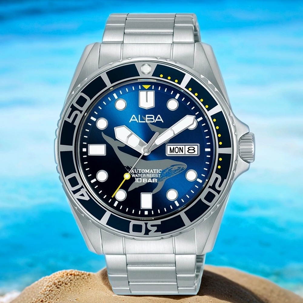 ALBA 雅柏Tokyo Design 藍鯨機械錶新春換新送禮首選-43mm (AL4617X1