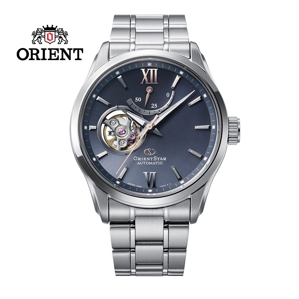ORIENT STAR 東方之星 OPEN HEART系列 鏤空機械錶 全球限量款 RE-AT0021L 灰藍色-39.3mm