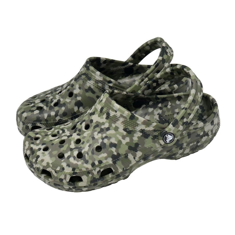 Crocs 洞洞鞋Classic Confetti Clog 男女鞋彩紙印花克駱格軍綠