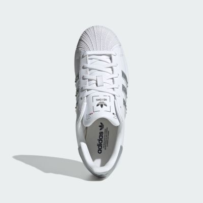 Adidas 愛迪達 Superstar II [JR4505] 女 休閒鞋 貝殼鞋 舒適 白 銀 | 休閒鞋 | Yahoo購物中心