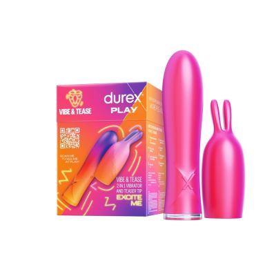 【Durex 杜蕾斯】二合一兔耳震動按摩棒1入