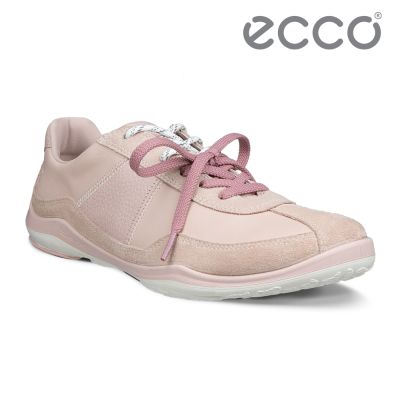 ECCO BIOM LITE TR 健步戶外麂皮拼接低筒皮革運動鞋 女鞋 裸粉色