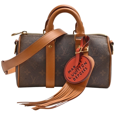 LOUIS VUITTON路易威登 LV M11542經典Keepall Bandoulière 25 Monogram帆布手提/斜背包