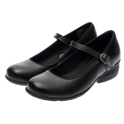 SKECHERS 女工作鞋系列 工作鞋 真皮厚跟鞋 ELSIT SR (108230BLK)