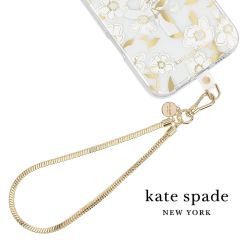 【kate spade】精品手機掛鍊 金色