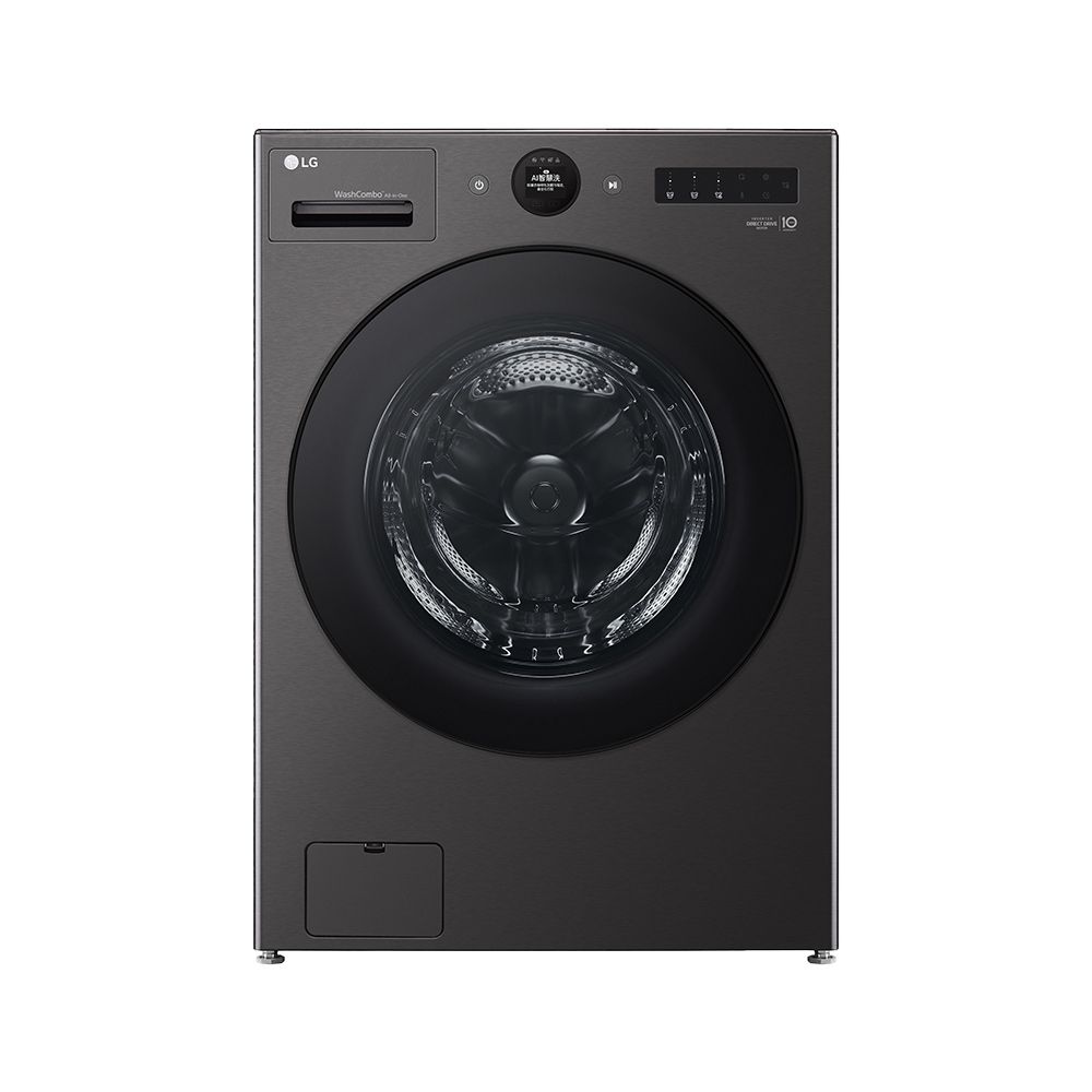 LG 樂金 22公斤 AI熱泵蒸洗脫烘滾筒洗衣機-尊爵黑(WD-S22FHDB)(送基本安裝)