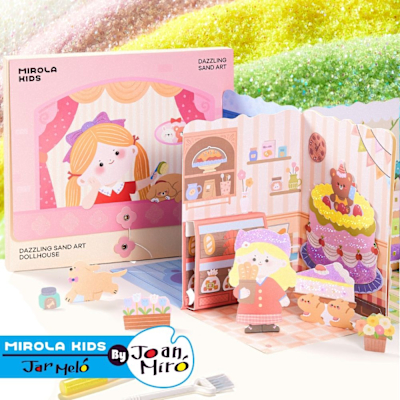 【Mirola Kids 原創美玩】3合1閃亮沙畫娃娃屋 MK96604