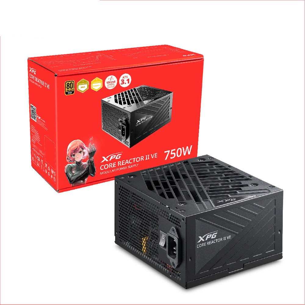 XPG 威剛CORE REACTOR II VE 750 750W 金牌電源供應器| 701W以上