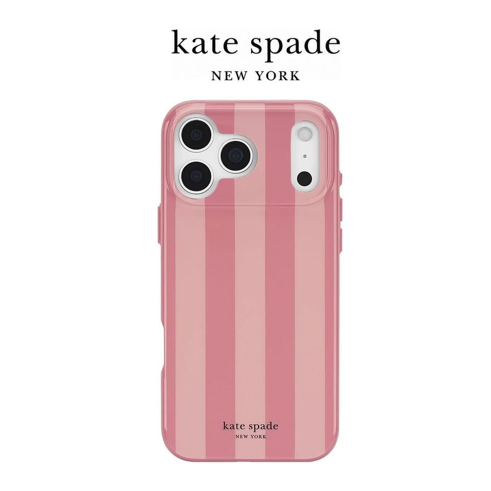 kate spade iPhone 18系列 精品磁吸防摔手機殼 珊瑚條紋