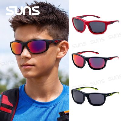 【SUNS】頂級抗UV400 包覆性兒童休閒偏光太陽眼鏡 N322B 超輕量防滑/防眩光/防撞擊