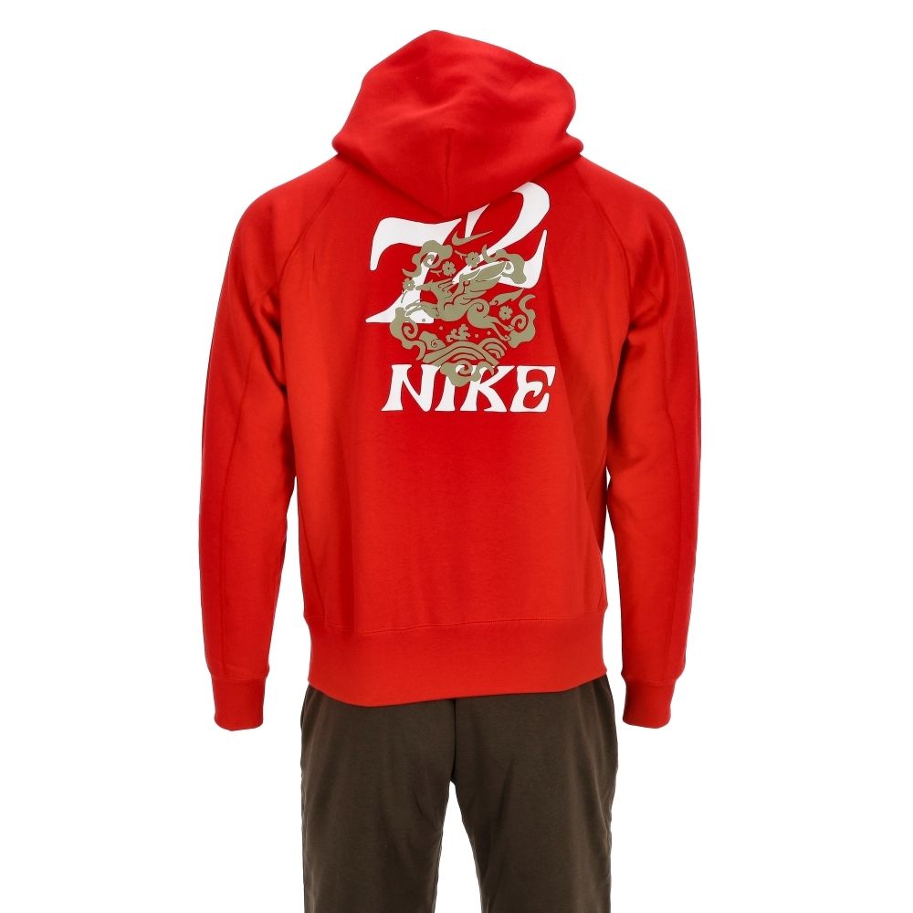Nike As M Nsw Nike Bb Cny Flc Hd 長袖男款紅色新年馬年帽T IQ3707