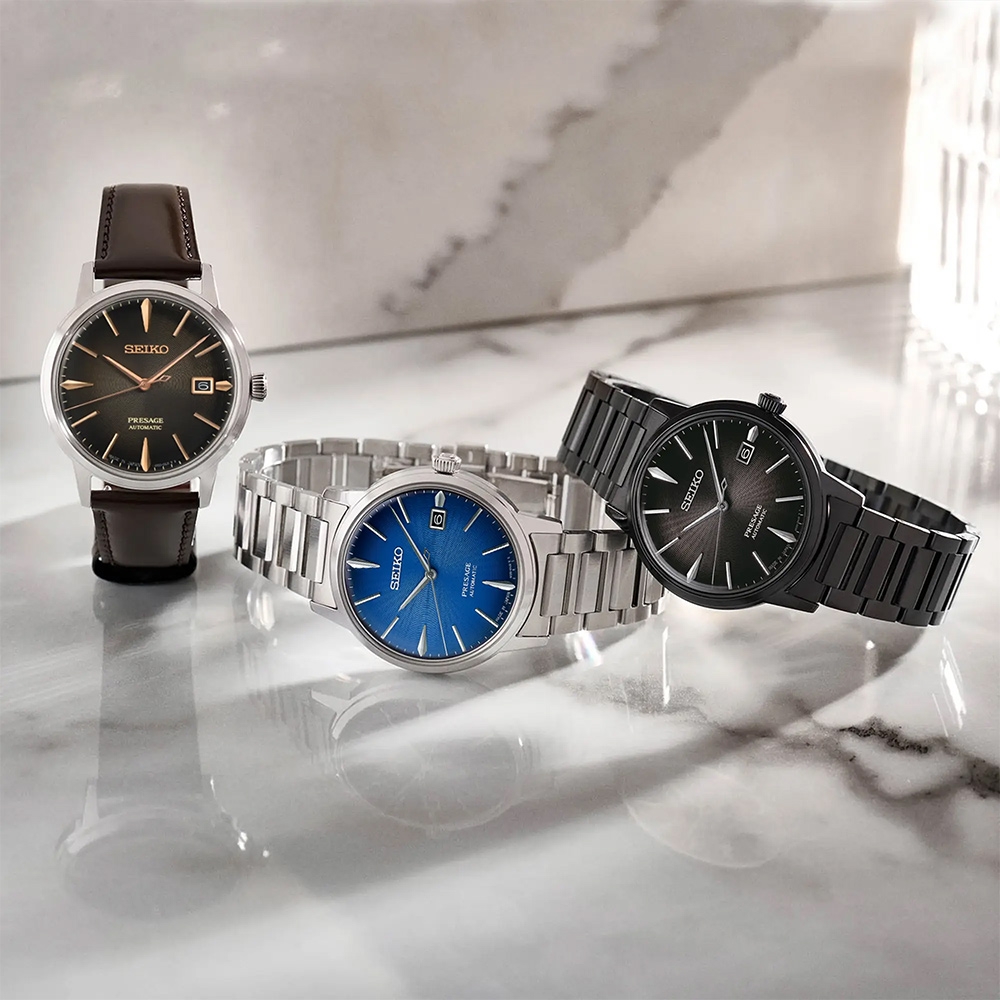 SEIKO精工Presage 黑天鵝絨調酒機械錶百貨周年慶送禮首選-39.5mm