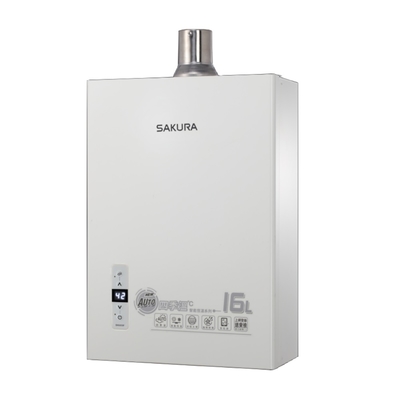 SAKURA櫻花牌 (全省安裝)櫻花16公升強制排氣(與DH-1633F/DH1633F同款)熱水器桶裝瓦斯DH-1633FL