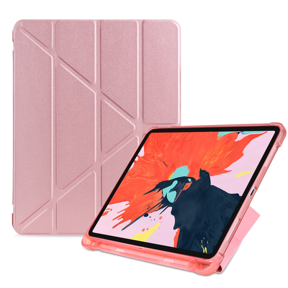 【免運活動中】Apple蘋果 iPad 9.7吋2017/2018版TPU筆槽多折連體保護皮套