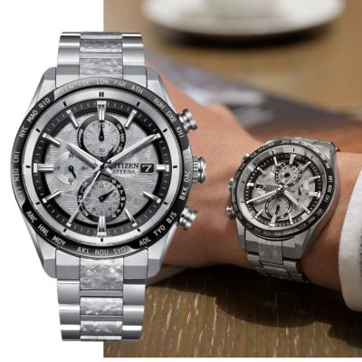 CITIZEN 星辰 ATTESA系列 隱耀款 鈦金屬 光動能電波 計時腕錶 AT8284-61A