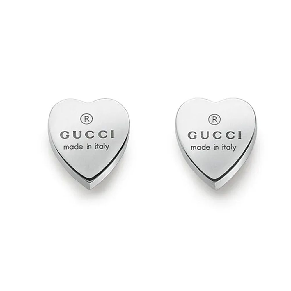 GUCCI 古馳 TRADEMARK系列 心型耳環 925純銀