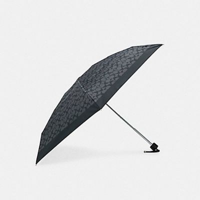 COACH 經典大C輕量雨陽傘(黑灰)