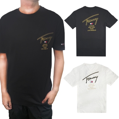 Tommy Hilfiger 湯米 金字 背後大LOGO 城市標語(平輸品)