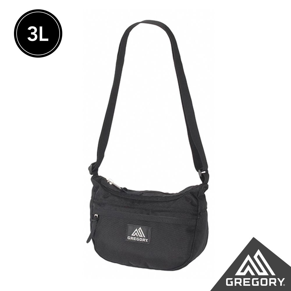 Gregory 官方旗艦 3L TEENY SATCHEL 斜背包 黑(旅行小包 抗撕裂 耐用 小物包 隨身包)