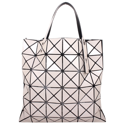 ISSEY MIYAKE  BAOBAO 原色透光幾何方格6x6手提包(米白)