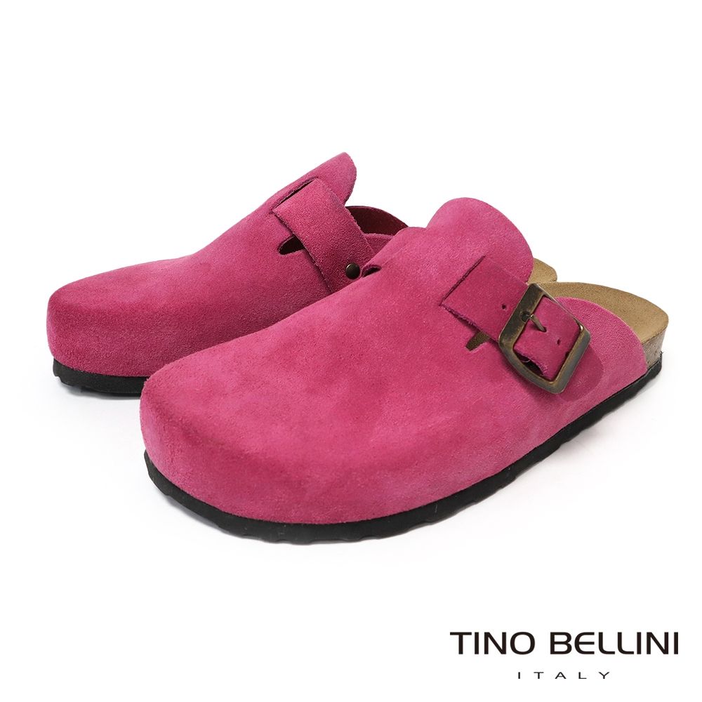 【TINO BELLINI 貝里尼】義大利進口 BIONATURA 腳床舒適鞋 經典造型 繽紛系列 軟木軟底 拖鞋 FZ0B006-C(桃紅色)