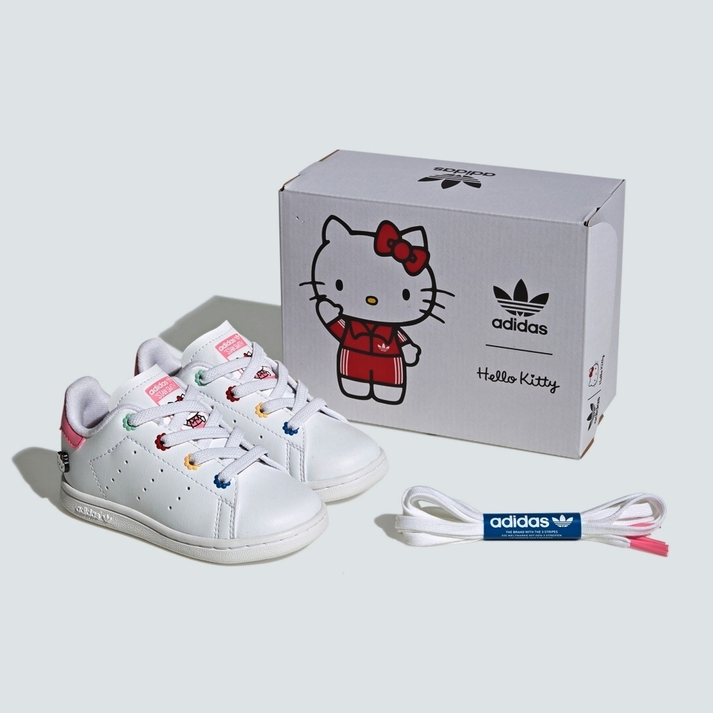 ADIDAS STAN SMITH EL I 男女小童休閒鞋-白多色-ID7232 adidas
