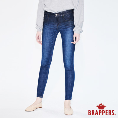 BRAPPERS 女款 新美腳Royal系列-女用中低腰彈性窄管褲-藍