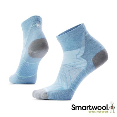 Smartwool 女 機能 跑步 超輕減震 印花 踝襪 寧靜藍