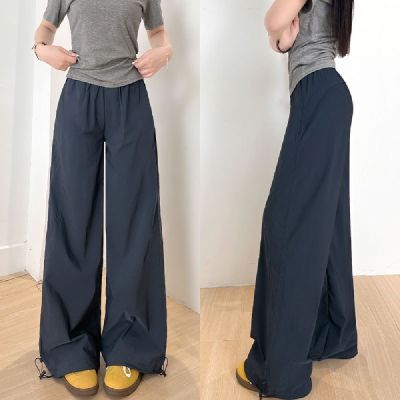 【LANNI 藍尼】現+預 速乾工作休閒運動褲(女裝/長褲/休閒褲/寬褲)