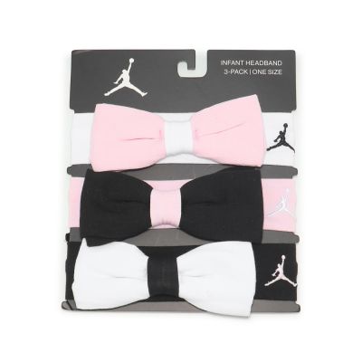 Nike 寶寶頭帶 Jordan Infant 蝴蝶結 粉紅 頭巾 3件組 JD2223001NB-005