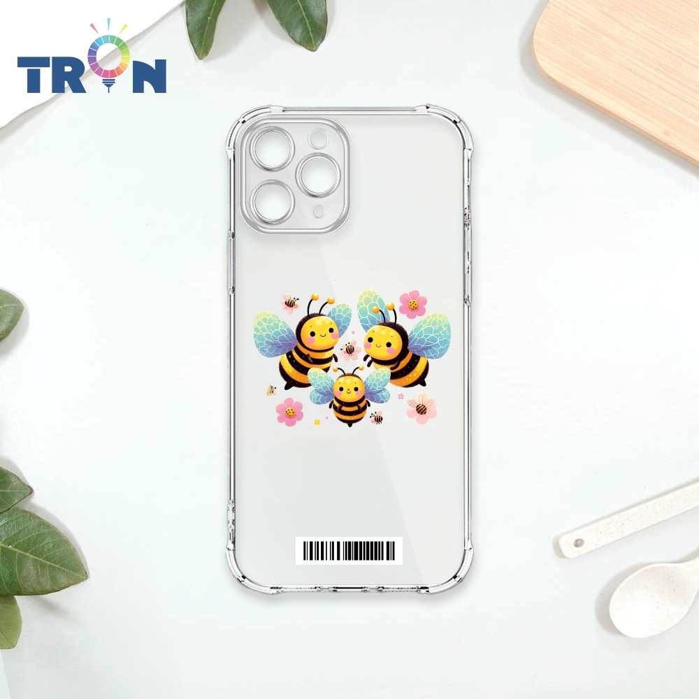 TRON IPhone 11 PRO 3隻可愛的蜜蜂 四角防摔載具殼 軟殼 手機殼